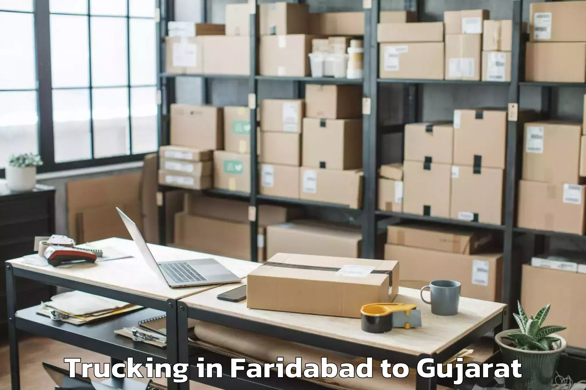 Book Faridabad to Bardoli Trucking Online